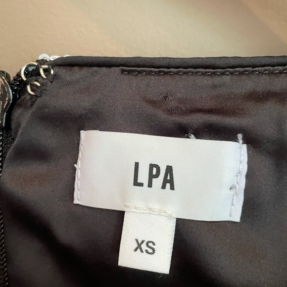 LPA Pinched Wrap Sequins Mini Dress in Zebra Black‎ White Sz XS - Picture 8 of 9